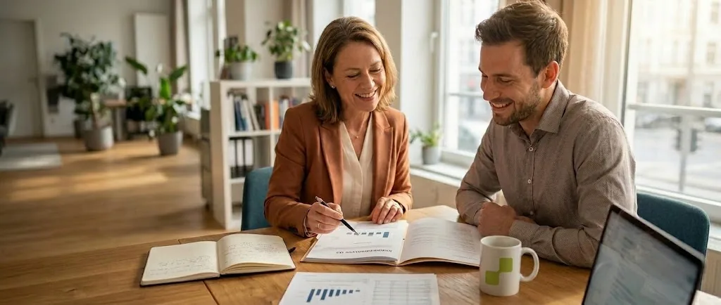 Erstgespräch zu Local SEO am Besprechungstisch